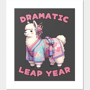 Llama Leap year Posters and Art